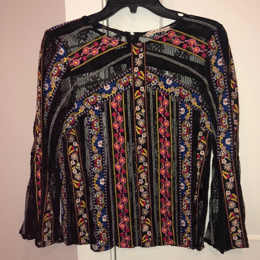Alice and Olivia embroidered blouse